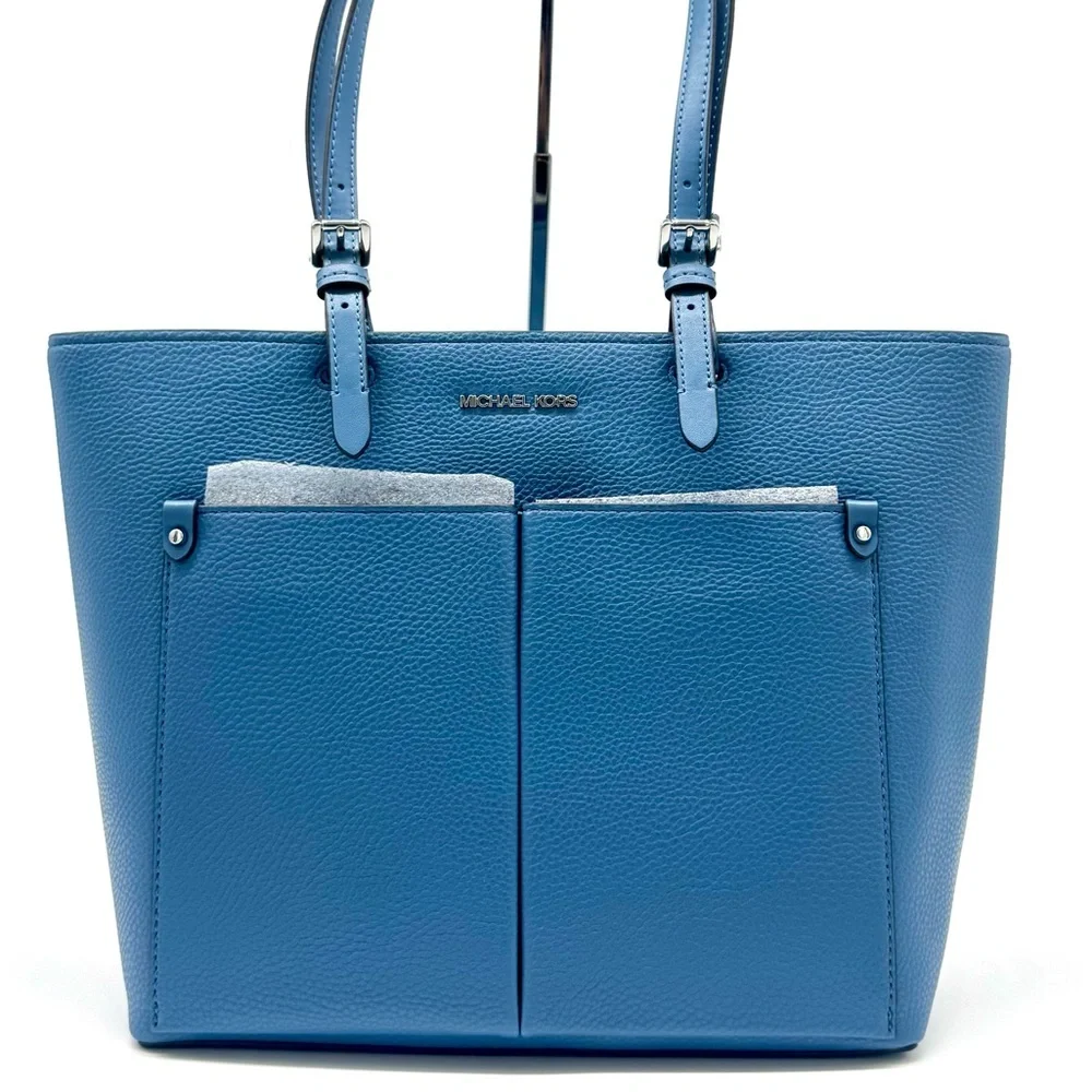 Michael Kors Jet Set Medium Double Pocket Tote Bag Cornflower